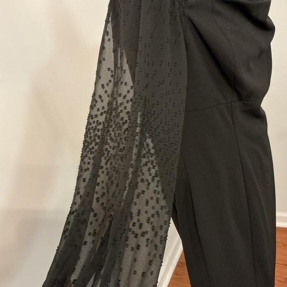 Ralph Lauren Black Dress with Sheer Long Sleeves - Picture 6 of 9